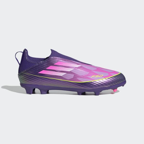 Adidas F50 LEAGUE Lamine Yamal senza lacci per terreni naturali compatti Junior - JQ9752