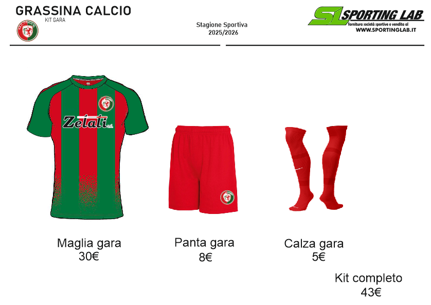 Kit gara Grassina Calcio
