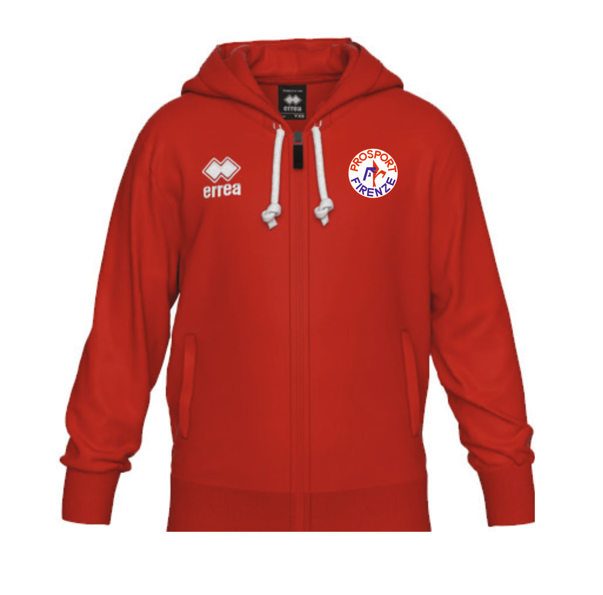 Felpa full zip rossa Pro Sport