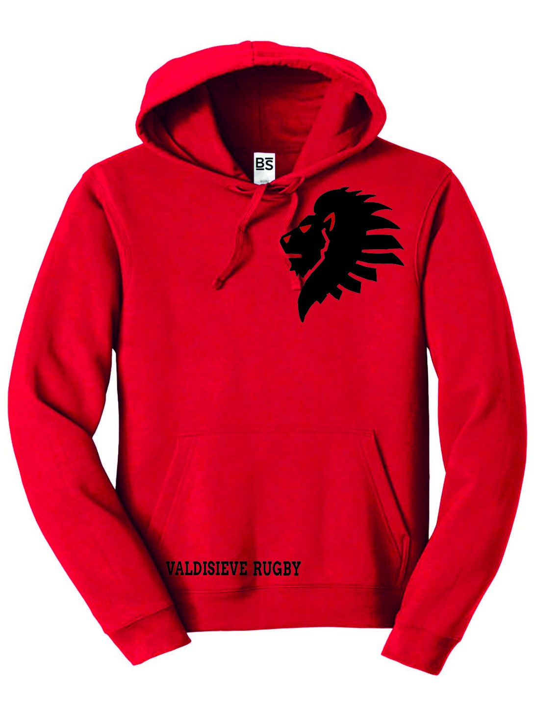 Felpa Rossa Adulto Valdisieve Rugby