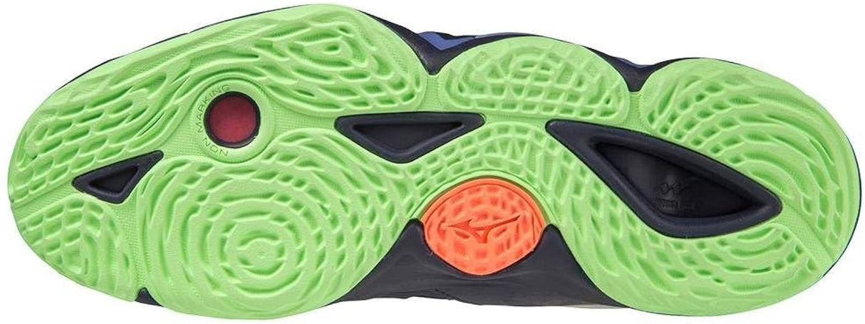 Mizuno Momentum 3 white blue lime