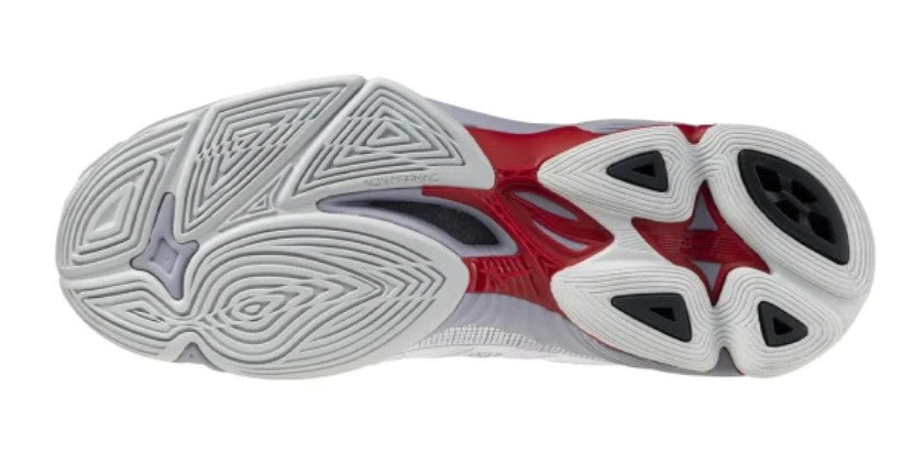 Mizuno Wave Voltage Mid White Black Red