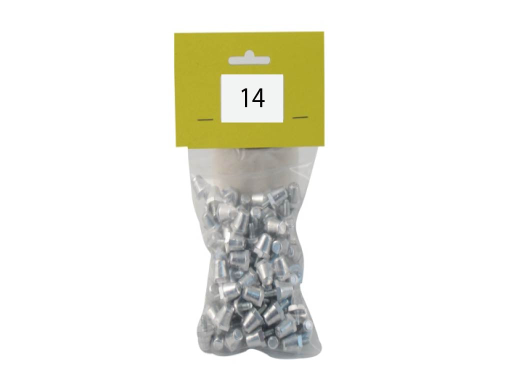 CONFEZIONE 100 PEZZI TACCHETTI CONICI 14 MM
